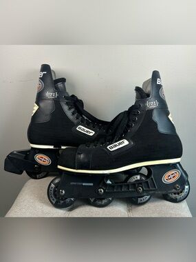 Bauer 200 Off Ice Hockey Inline Skates Roller Blades Size 10 Canada Hockey VTG